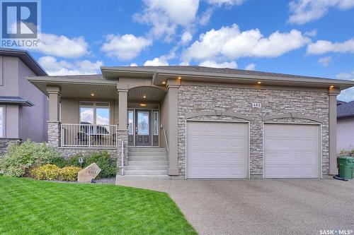 4411 Sandpiper Crescent E, Regina, SK - Outdoor With Deck Patio Veranda With Facade