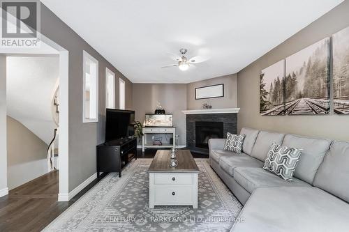 98 Kearney Drive, Ajax, ON - Indoor Photo Showing Living Room With Fireplace