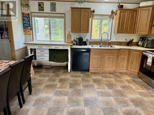 549 Speedway Road, Vanderhoof, BC - Indoor Photo Showing Kitchen With Double Sink