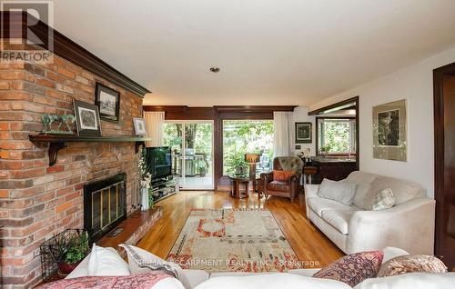 341 Clarendon Drive, Hamilton, ON - Indoor Photo Showing Living Room With Fireplace