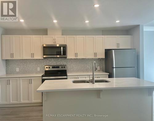 210 - 5 Wake Robin Drive, Kitchener, ON - Indoor Photo Showing Kitchen With Stainless Steel Kitchen With Double Sink With Upgraded Kitchen