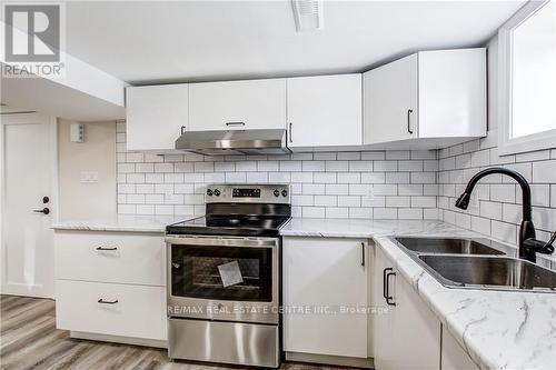 Bsmt - 2 Lydia Street, Hamilton, ON - Indoor Photo Showing Kitchen With Stainless Steel Kitchen With Double Sink With Upgraded Kitchen