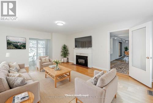 15 York Valley Crescent, Toronto, ON - Indoor Photo Showing Living Room With Fireplace