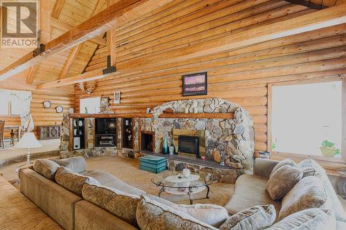 6492 Wasa Lake Park Drive, Wasa, BC - Indoor Photo Showing Living Room With Fireplace