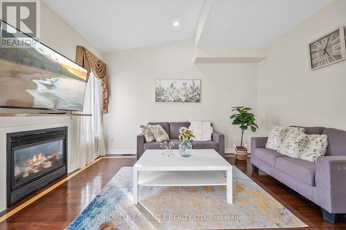 44 Wellspring Drive, Brampton, ON - Indoor Photo Showing Living Room With Fireplace