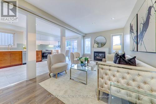 48 Cranborne Crescent, Whitby, ON - Indoor Photo Showing Living Room With Fireplace