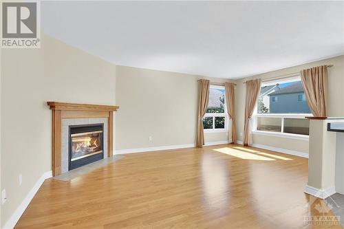 Living room with fireplace - 14 Knowlton Drive, Ottawa, ON - Indoor Photo Showing Living Room With Fireplace