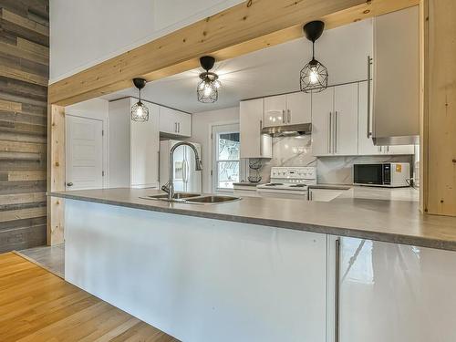 Kitchen - 2659  - 2661 Ch. Du Village, Saint-Adolphe-D'Howard, QC - Indoor Photo Showing Kitchen With Double Sink