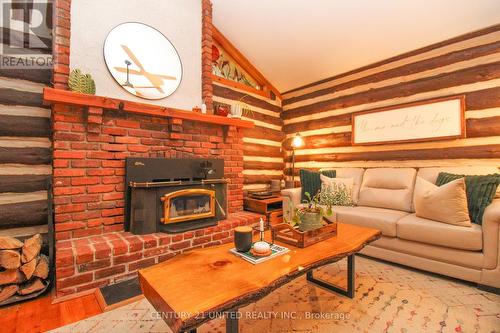 1766 English Line N, Douro-Dummer, ON - Indoor Photo Showing Living Room With Fireplace