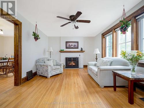 133 Main Street S, Halton Hills, ON - Indoor Photo Showing Living Room With Fireplace