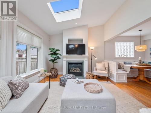 74 Kelsonia Avenue, Toronto, ON - Indoor Photo Showing Living Room With Fireplace