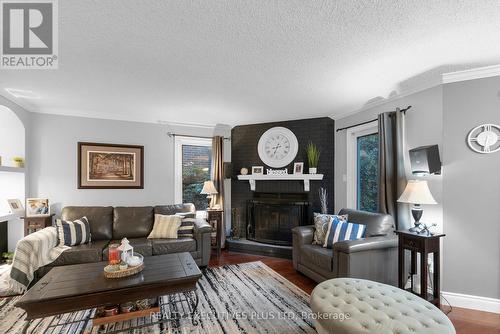 8 Lombardy Crescent, Brampton, ON - Indoor Photo Showing Living Room With Fireplace