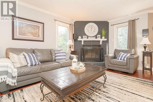 8 Lombardy Crescent, Brampton, ON - Indoor Photo Showing Living Room With Fireplace