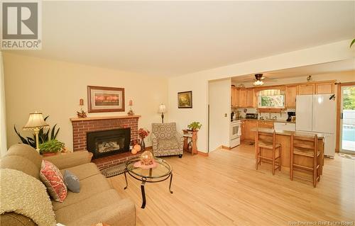 247 Canterbury Drive, Fredericton, NB - Indoor Photo Showing Living Room With Fireplace