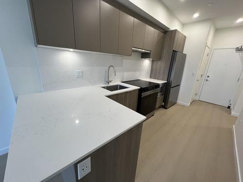 E609 10829 140 Street, Surrey, BC - Indoor Photo Showing Kitchen With Upgraded Kitchen