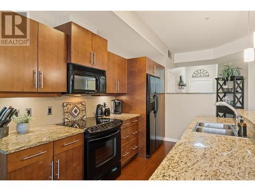 1933 Ambrosi Road Unit# 302, Kelowna, BC - Indoor Photo Showing Kitchen With Double Sink