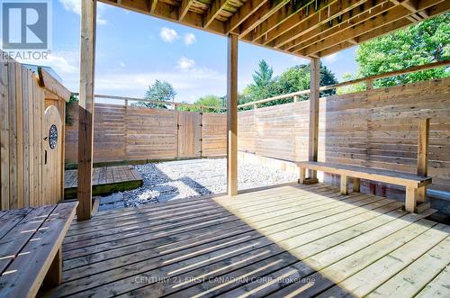 Lower Unit: Private Backyard with NEW deck & bench - 425 English Street, London, ON - Outdoor With Deck Patio Veranda With Exterior