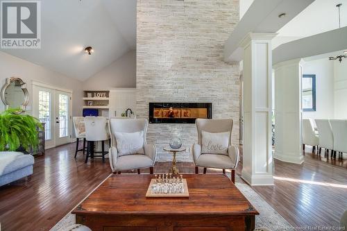 22 Railside Court, Fredericton, NB - Indoor Photo Showing Living Room With Fireplace