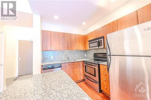 200 Besserer Street Unit#1206, Ottawa, ON - Indoor Photo Showing Kitchen With Stainless Steel Kitchen With Double Sink