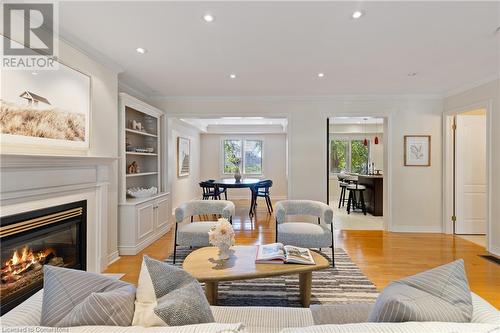 126 Brant Street, Oakville, ON - Indoor Photo Showing Living Room With Fireplace