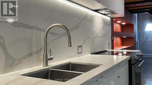 124 - 326 Carlaw Avenue, Toronto, ON - Indoor Photo Showing Kitchen With Double Sink