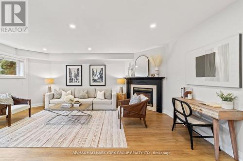 34 Bach Avenue, Whitby, ON - Indoor Photo Showing Living Room With Fireplace