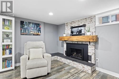 3279 Mckay, Windsor, ON - Indoor Photo Showing Living Room With Fireplace