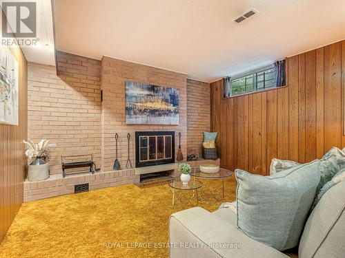 40 Dukinfield Crescent, Toronto, ON - Indoor Photo Showing Living Room With Fireplace