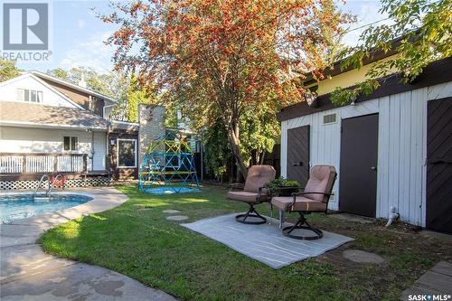 1414 Lorne Avenue, Saskatoon, SK - Outdoor With In Ground Pool With Deck Patio Veranda