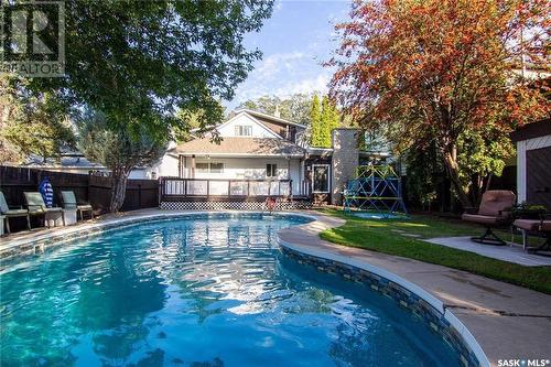 1414 Lorne Avenue, Saskatoon, SK - Outdoor With In Ground Pool With Deck Patio Veranda