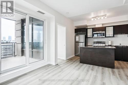 2402 - 385 Prince Of Wales Drive, Mississauga, ON - Indoor Photo Showing Kitchen With Stainless Steel Kitchen