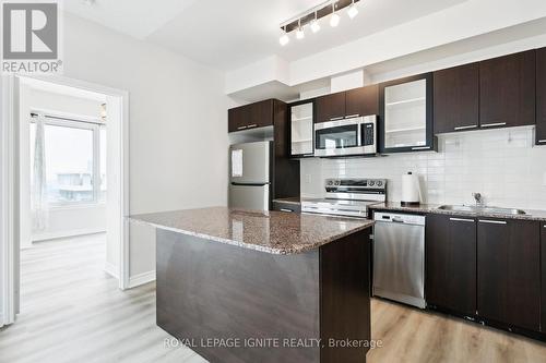 2402 - 385 Prince Of Wales Drive, Mississauga, ON - Indoor Photo Showing Kitchen With Stainless Steel Kitchen With Upgraded Kitchen