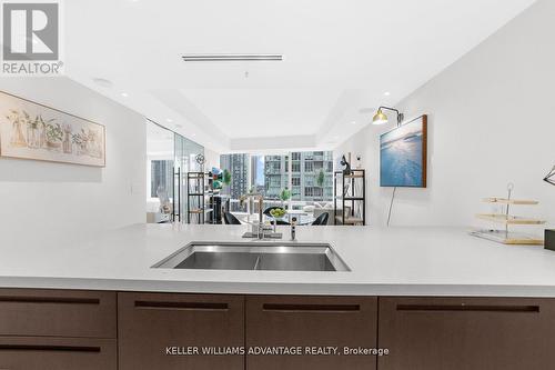 2104 - 180 University Avenue, Toronto, ON - Indoor Photo Showing Kitchen With Double Sink