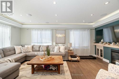 48 Betterton Crescent, Brampton, ON - Indoor Photo Showing Living Room With Fireplace