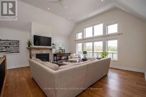 115 Hall Drive, Galway-Cavendish And Harvey, ON - Indoor Photo Showing Living Room With Fireplace