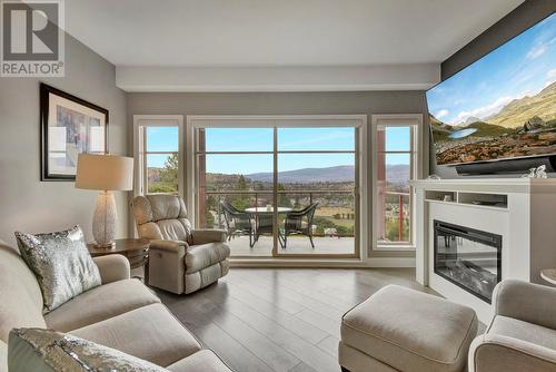 3211 Skyview Lane Unit# 304, West Kelowna, BC - Indoor Photo Showing Living Room With Fireplace