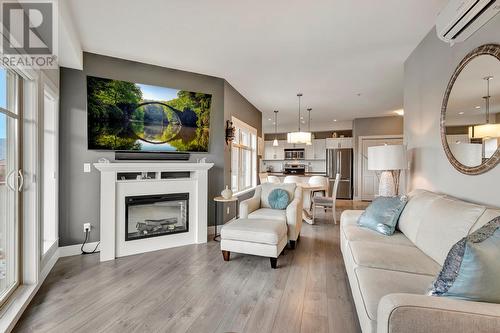 3211 Skyview Lane Unit# 304, West Kelowna, BC - Indoor Photo Showing Living Room With Fireplace