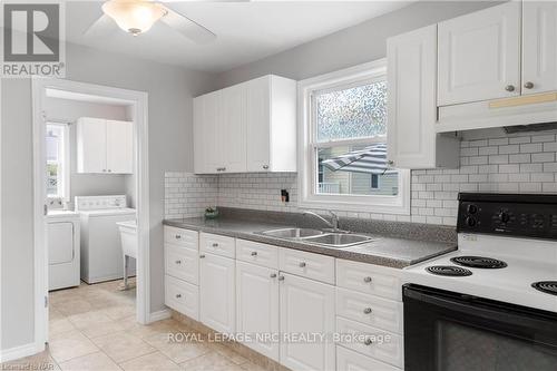 15 George Road, Fort Erie, ON - Indoor Photo Showing Kitchen With Double Sink