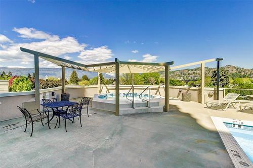 1702-1160 Bernard Avenue, Kelowna, BC - Outdoor With In Ground Pool With Deck Patio Veranda With View