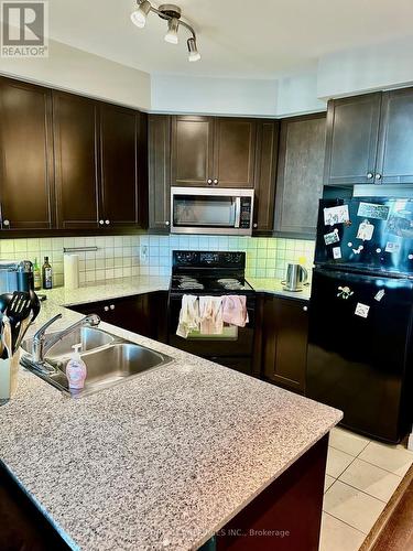 1904 - 80 Absolute Avenue, Mississauga, ON - Indoor Photo Showing Kitchen With Double Sink