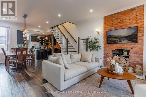 155 Catharine Street S, Hamilton, ON - Indoor Photo Showing Living Room With Fireplace