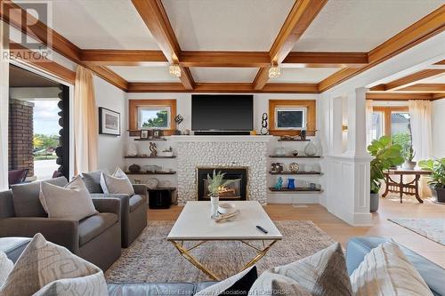 60 Sandwich Street South, Amherstburg, ON - Indoor Photo Showing Living Room With Fireplace