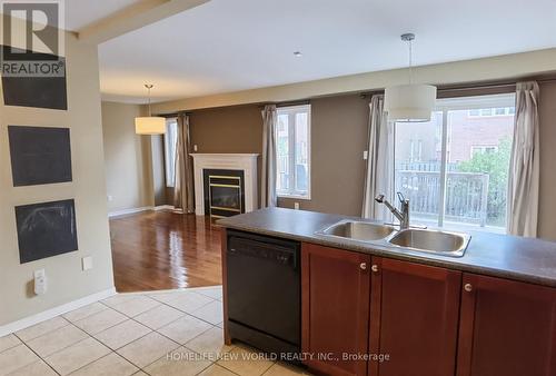 71 Edward Jeffreys Avenue, Markham, ON - Indoor Photo Showing Kitchen With Fireplace With Double Sink