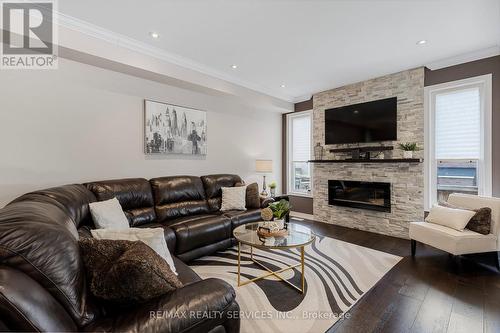 62 Vezna Crescent, Brampton, ON - Indoor Photo Showing Living Room With Fireplace