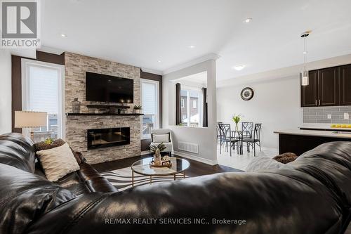 62 Vezna Crescent, Brampton, ON - Indoor Photo Showing Living Room With Fireplace