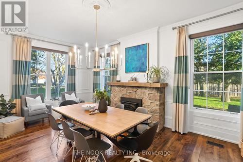 730 Anderson Street, Whitby (Pringle Creek), ON - Indoor Photo Showing Dining Room With Fireplace