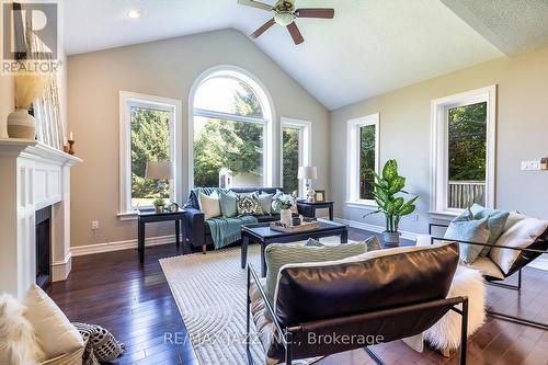 3061 Trulls Road, Clarington (Courtice), ON - Indoor Photo Showing Living Room With Fireplace