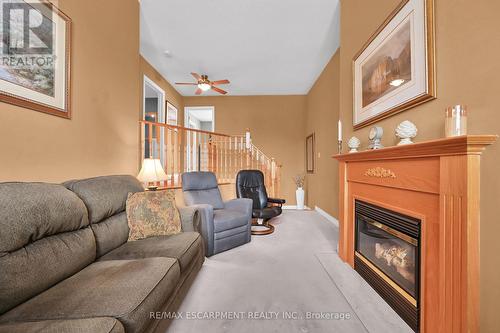 28 Titan Drive, Hamilton, ON - Indoor Photo Showing Living Room With Fireplace