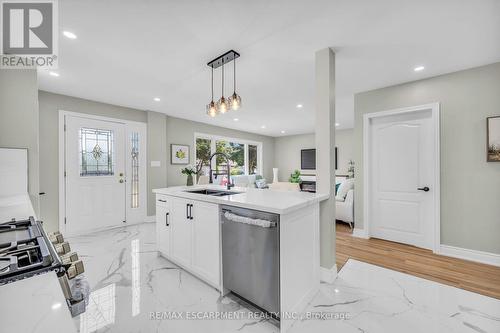 66 Howe Avenue, Hamilton, ON - Indoor Photo Showing Kitchen With Double Sink