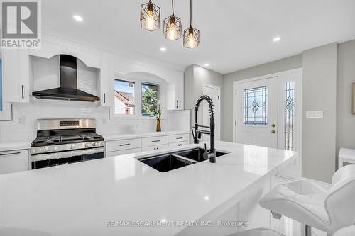 66 Howe Avenue, Hamilton, ON - Indoor Photo Showing Kitchen With Double Sink With Upgraded Kitchen